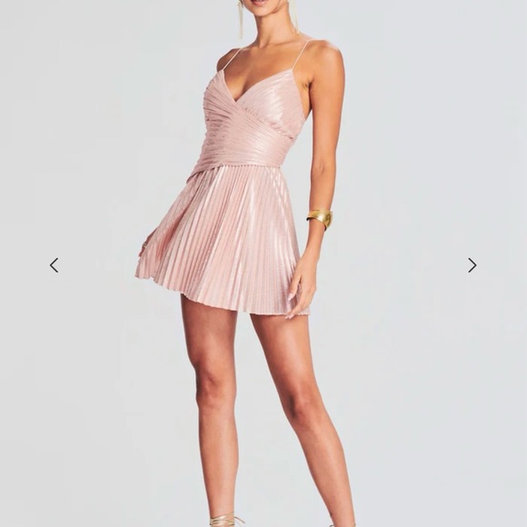 Retrofete Pink Shimmer Mini Dress - Picture 2 of 8